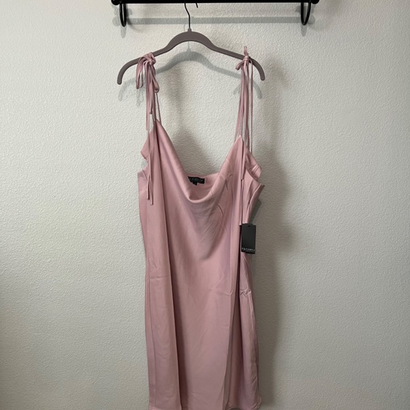 Eloquii Satin Mini Cowl Neck Lilac Slip Dress - Size 20 - New With Tags - Picture 6 of 6